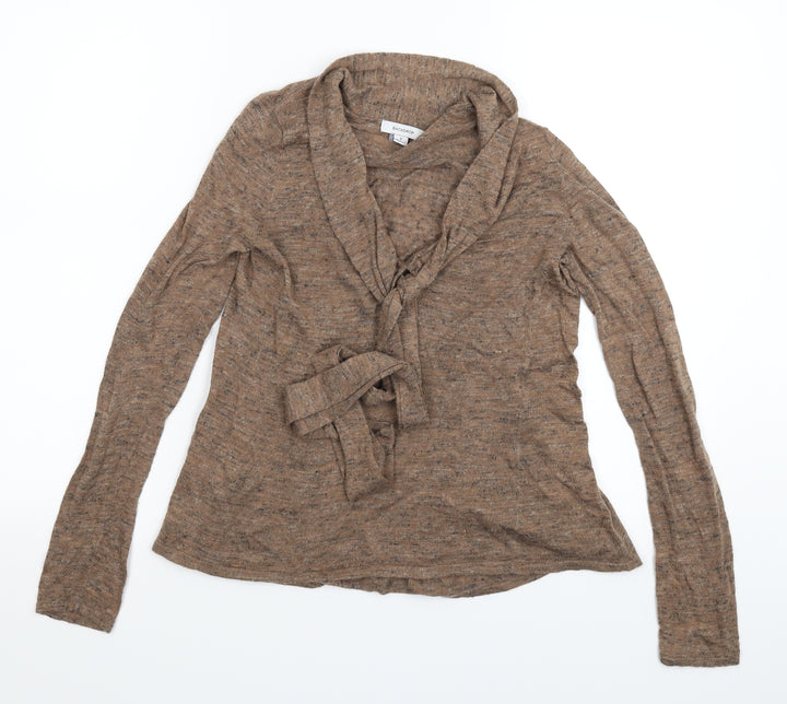 Backdrop Womens Grey Knit Pullover Jumper Size S