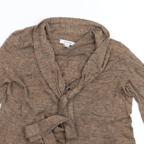 Backdrop Womens Grey  Knit Pullover Jumper Size S