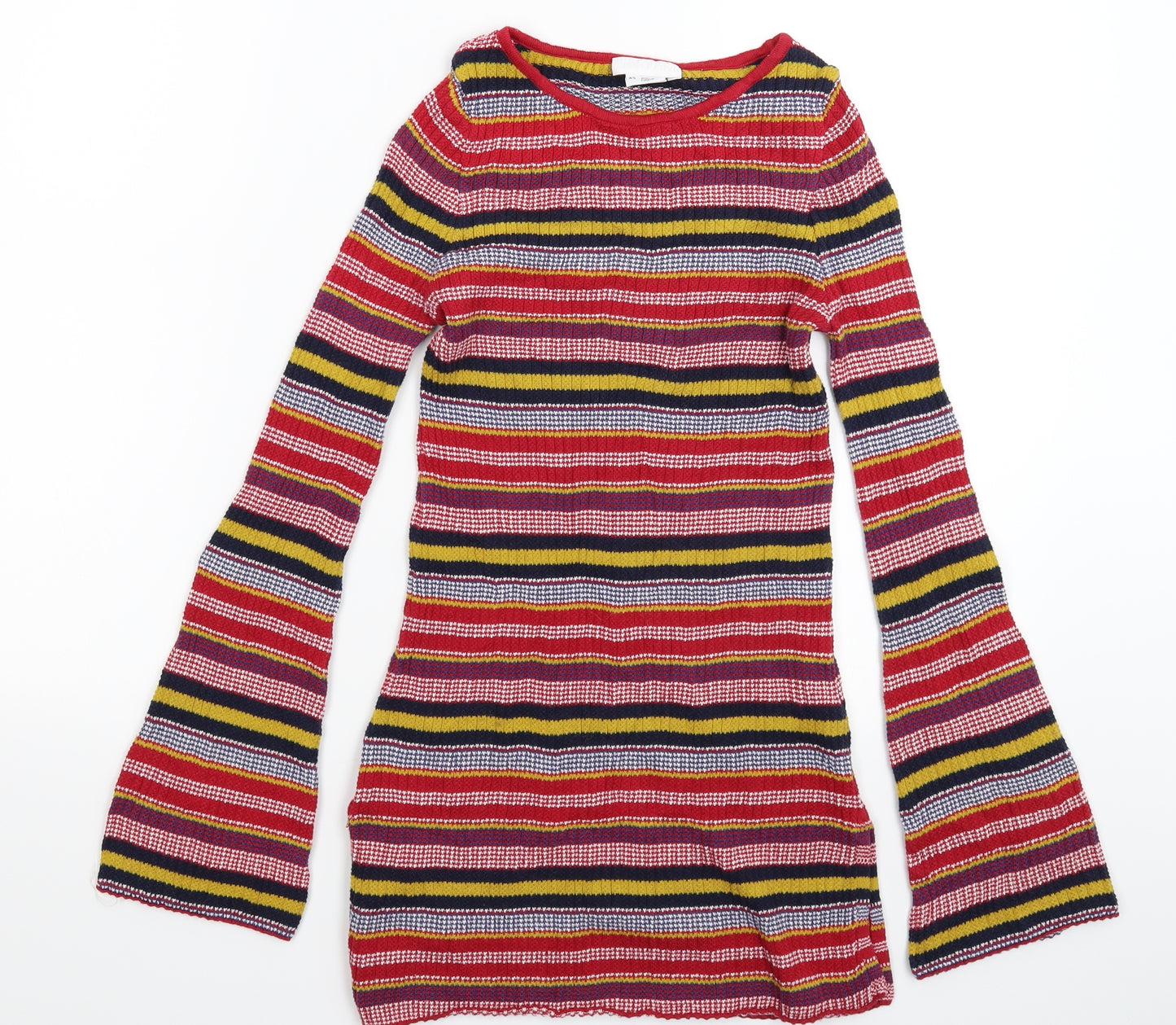 Cooperative Womens Multicoloured Striped Knit Pullover Jumper Size XS