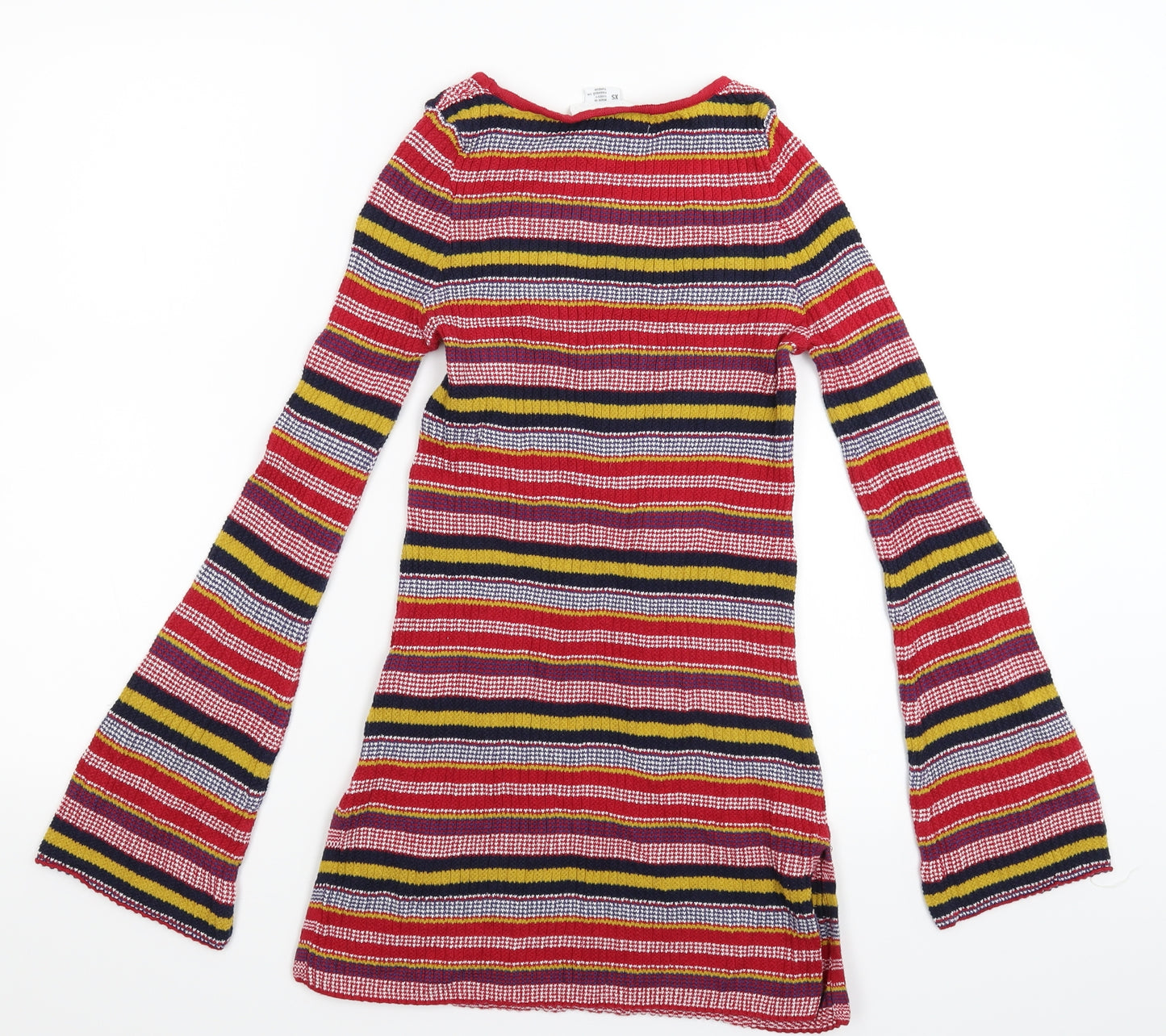 Cooperative Womens Multicoloured Striped Knit Pullover Jumper Size XS
