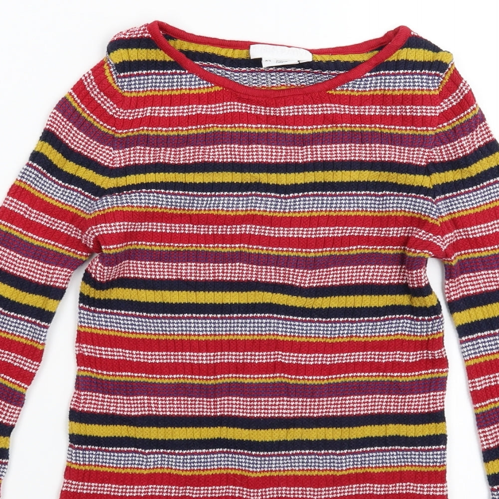 Cooperative Womens Multicoloured Striped Knit Pullover Jumper Size XS