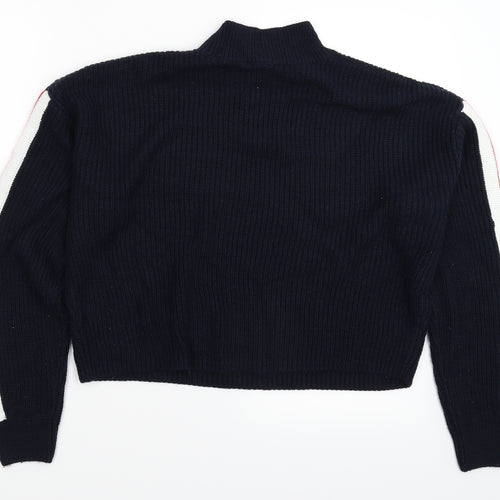 Divided Womens Blue  Knit Pullover Jumper Size M
