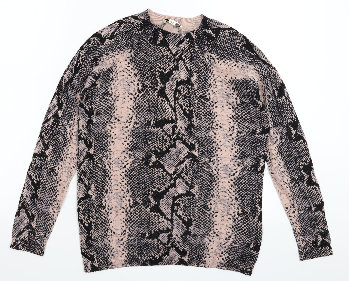 Whistles Womens Multicoloured Animal Print Knit Pullover Jumper Size 10