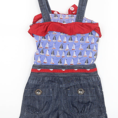 NEXT Girls Blue   Romper Outfit/Set Size 4 Years  - Sailboats
