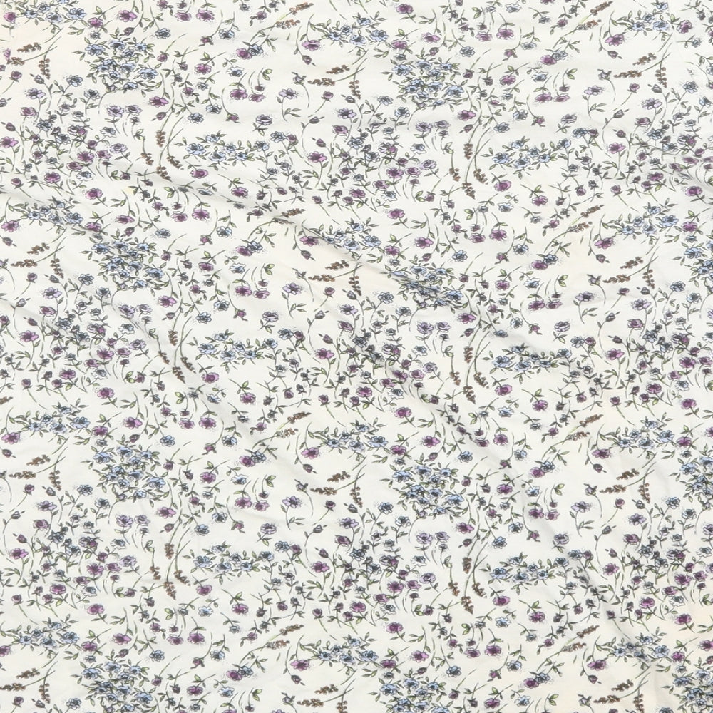 NEXT Womens White Floral  Basic T-Shirt Size 14