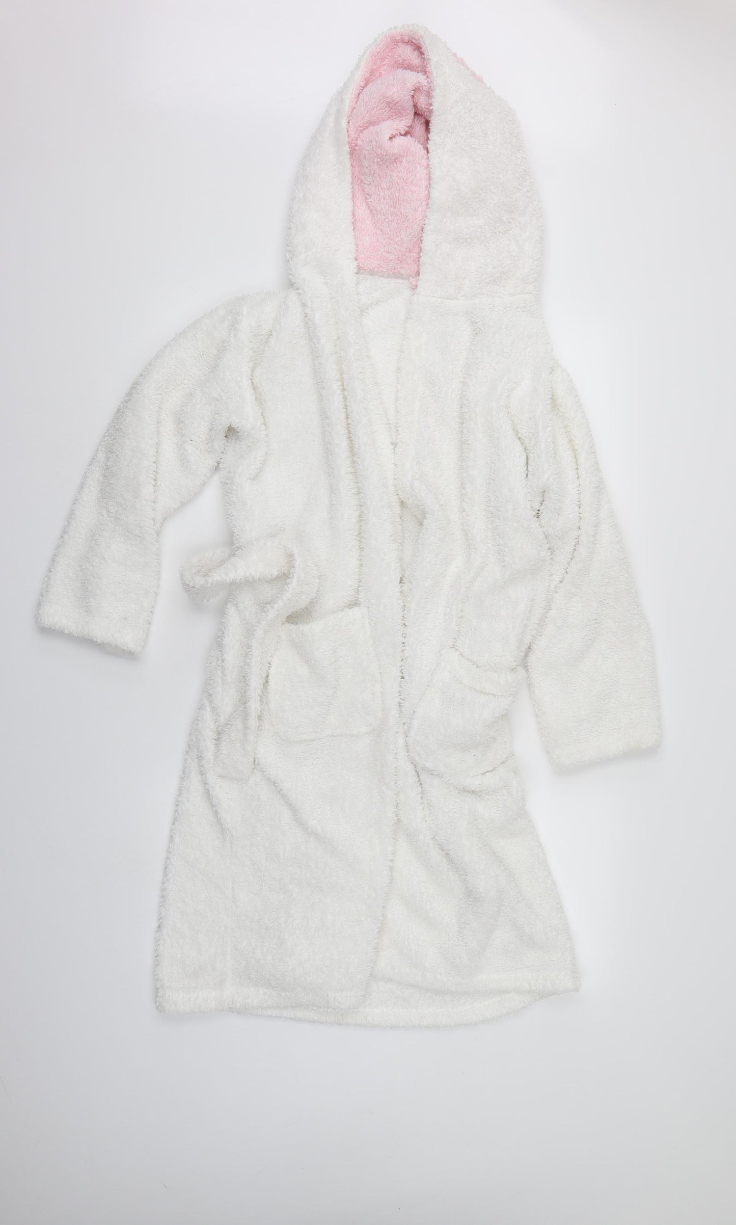 F&F Girls White    Robe Size 11-12 Years