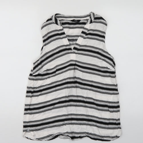 F&F Womens Multicoloured Striped  Basic Tank Size 10