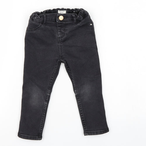 River Island Boys Black  Denim  Jeans Size 18-24 Months