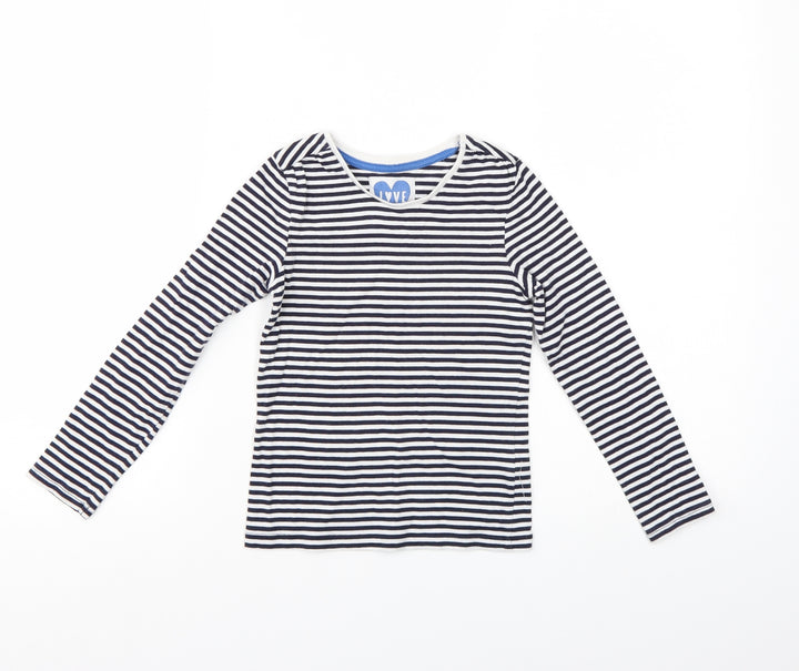 TU Boys Blue Striped Basic Casual Size 6 Years