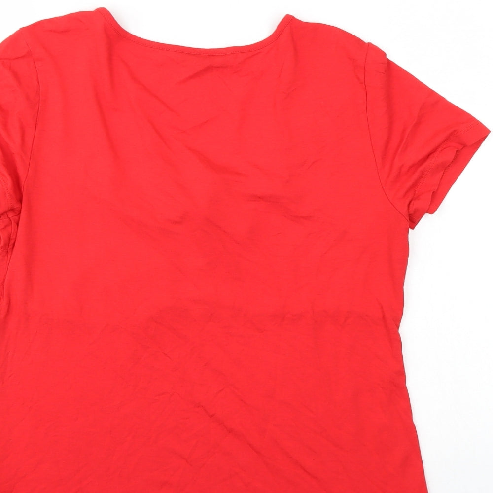 Body Flirt Womens Red   Tunic Blouse Size M