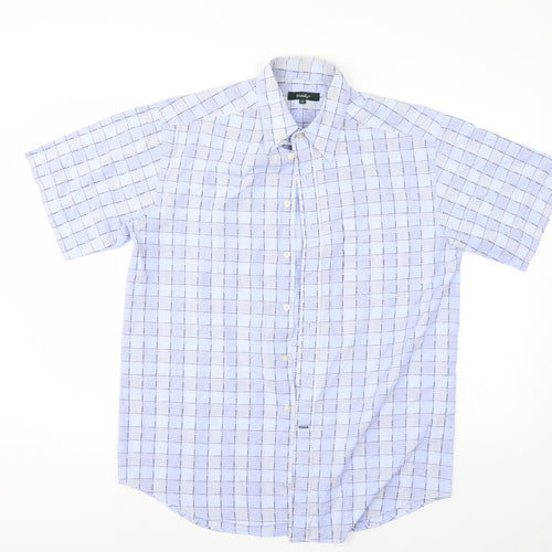 Wolsey Mens Blue Check   Button-Up Size M