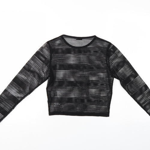 Light Before Dark Womens Black   Vest Jumper Size S  - see thru