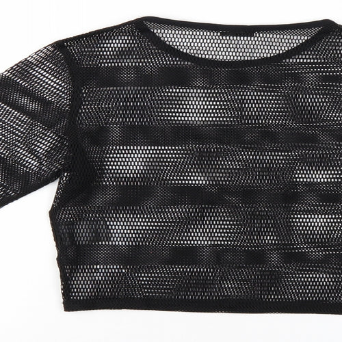 Light Before Dark Womens Black   Vest Jumper Size S  - see thru