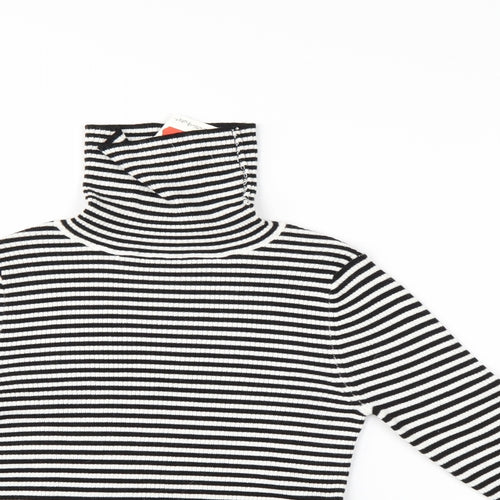 Miss Selfridge Womens Black Striped  Pullover Jumper Size 8