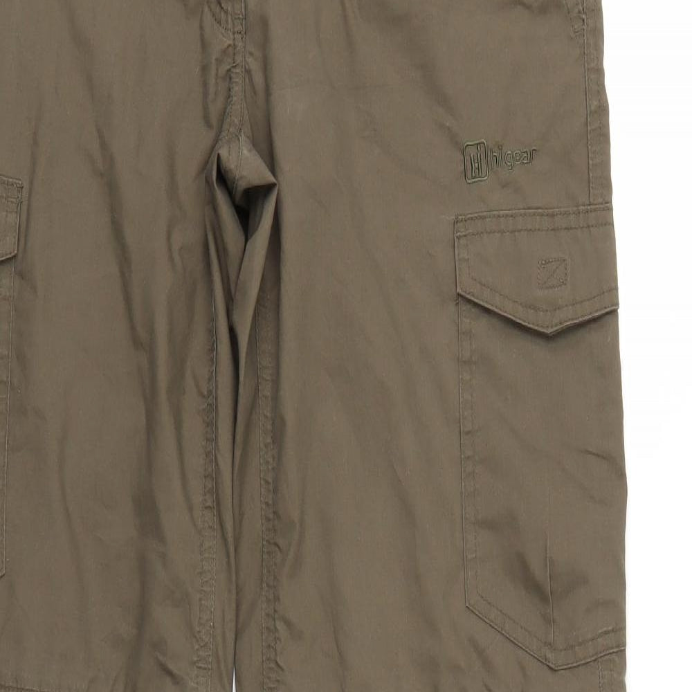 Higear Mens Brown   Cargo Trousers  L30 in - Elastic Waist
