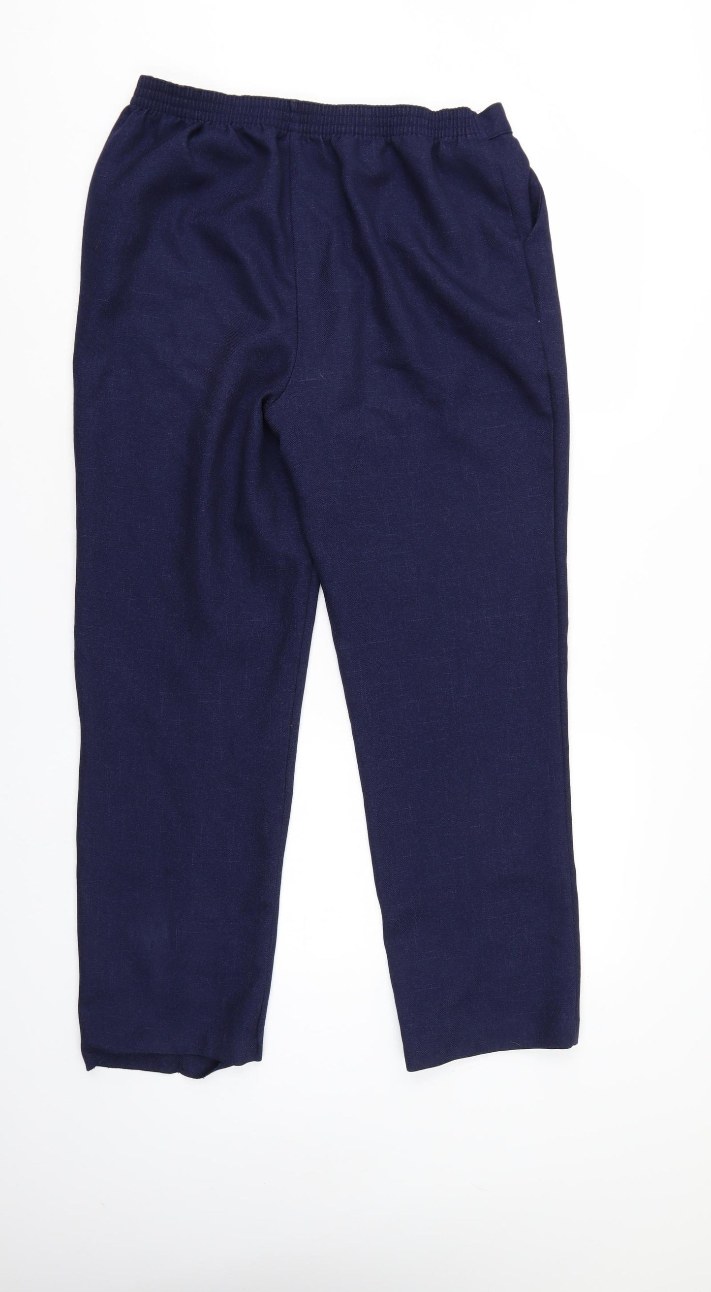 Papaya Womens Blue   Trousers  Size 12 L27 in - Elastic Waist