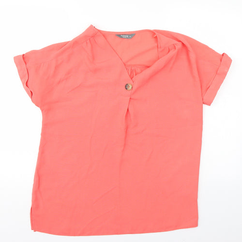 Nutmeg Womens Pink   Basic Blouse Size 10