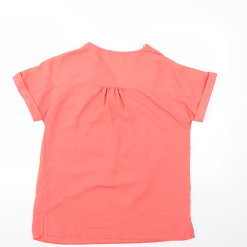 Nutmeg Womens Pink   Basic Blouse Size 10