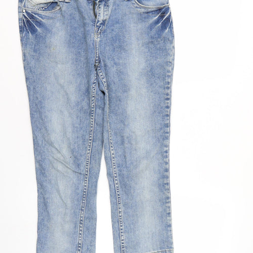 Select Denim Womens Blue  Denim Straight Jeans Size 12 L23 in