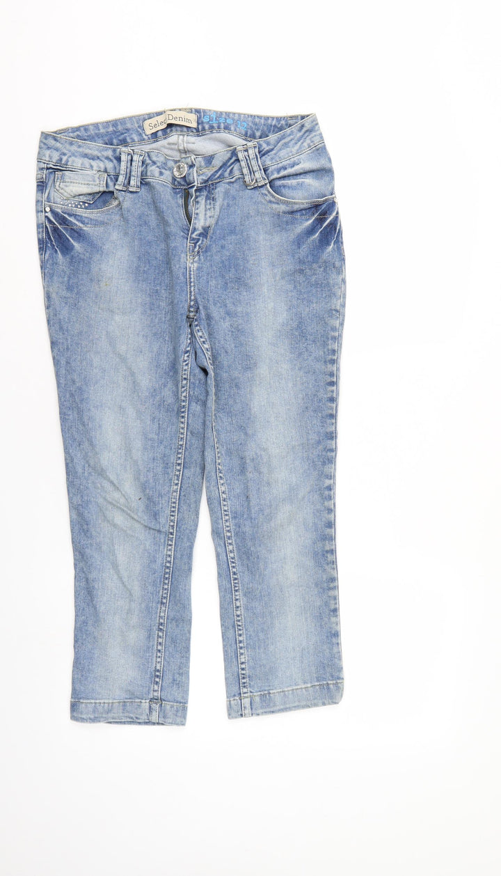 Select Denim Womens Blue  Denim Straight Jeans Size 12 L23 in