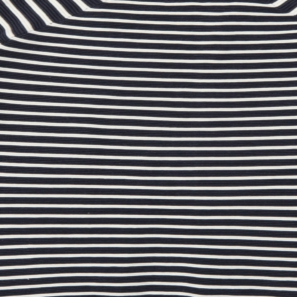 Mango Mens Blue Striped  Pullover Sweatshirt Size S