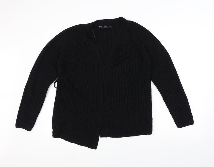 Brave Soul Womens Black Knit Jacket Coatigan Size S