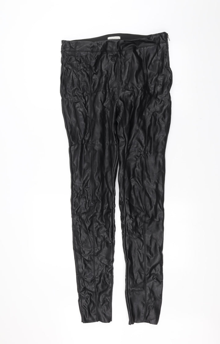 Topshop Womens Black   Trousers  Size 14 L29 in