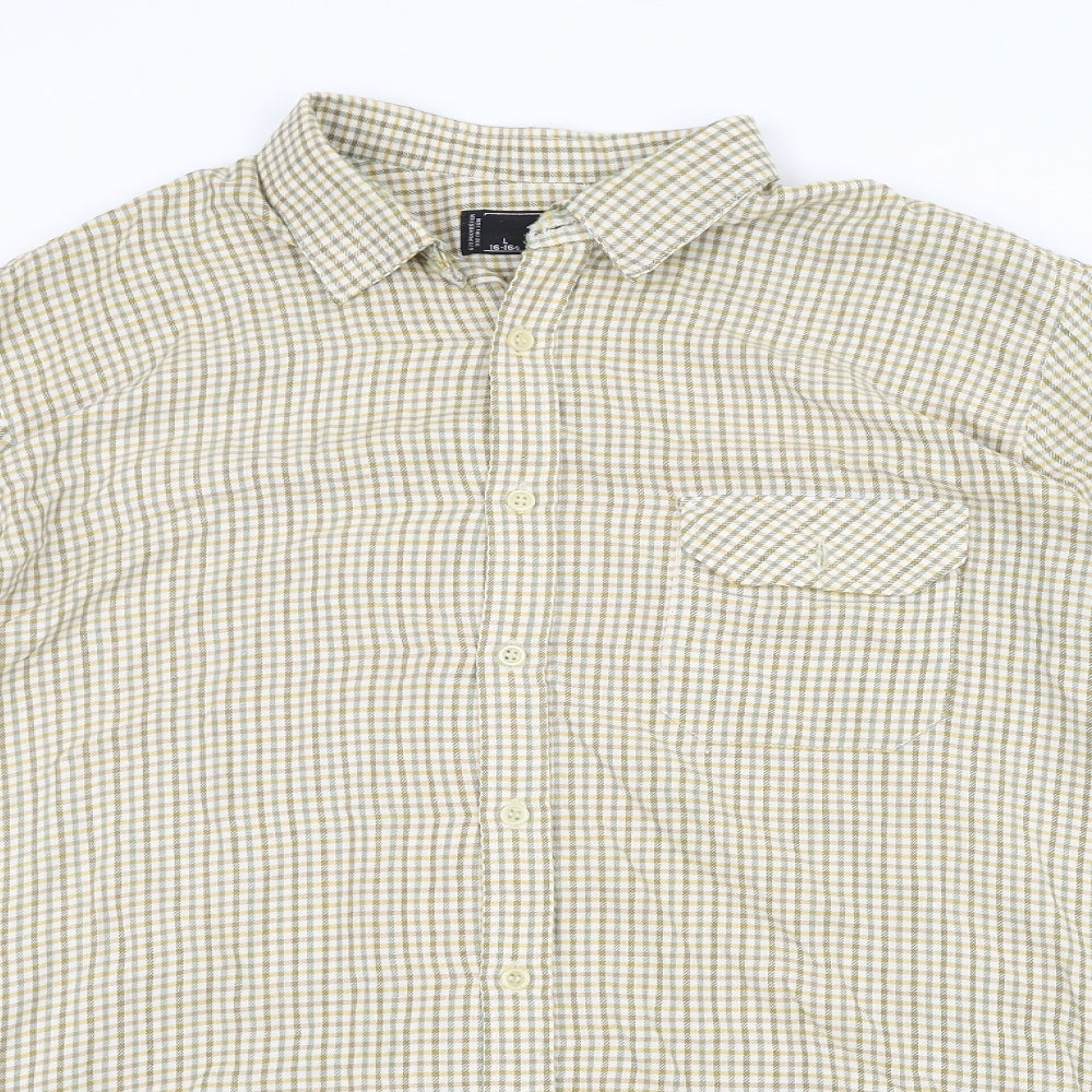 Preworn Mens Brown    Dress Shirt Size 16.5
