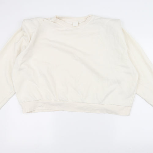 H&M Womens White   Pullover Jumper Size XL