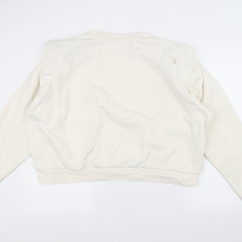 H&M Womens White   Pullover Jumper Size XL