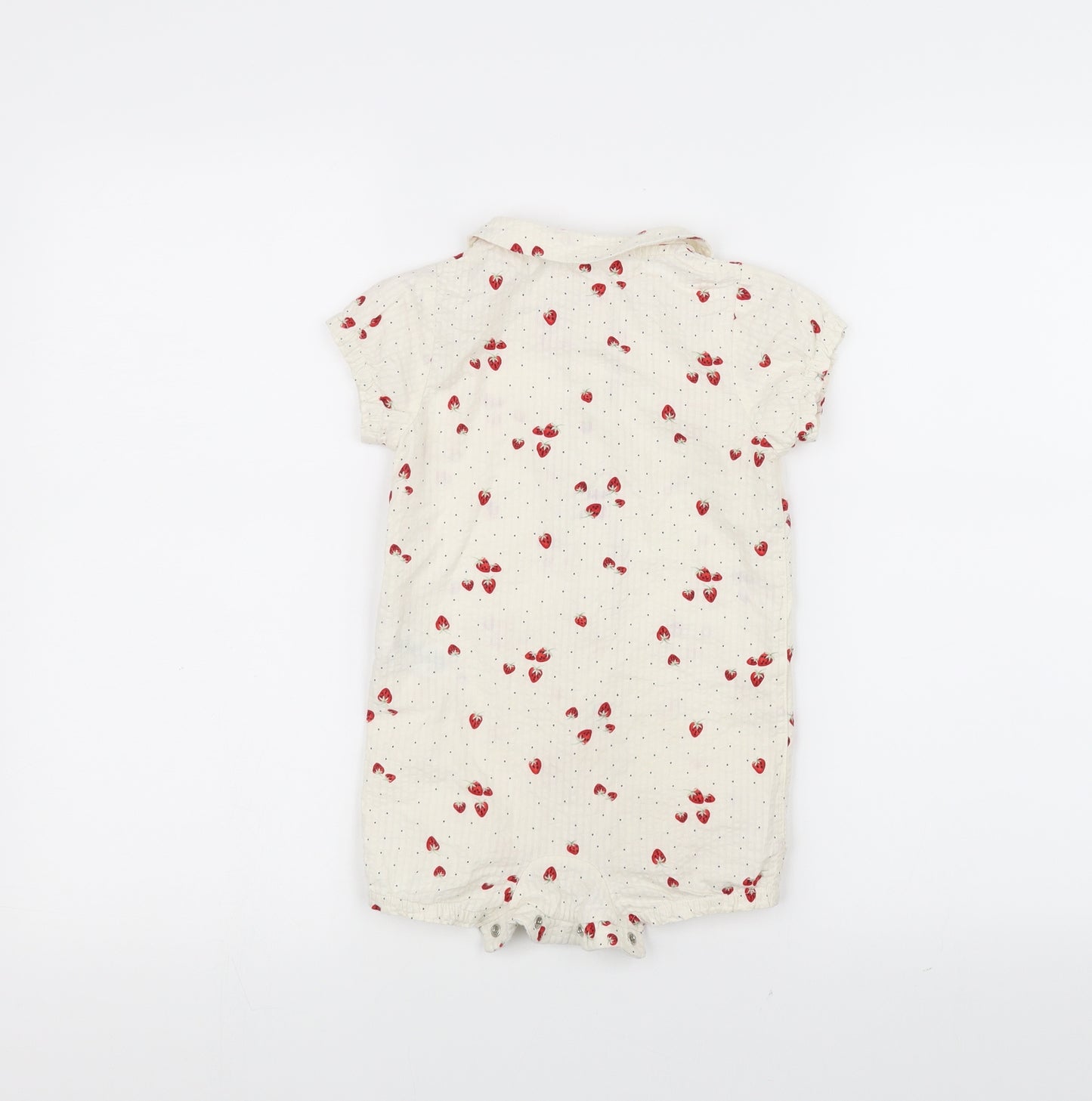 NEXT Baby White   Babygrow One-Piece Size 12-18 Months  - Strawberries
