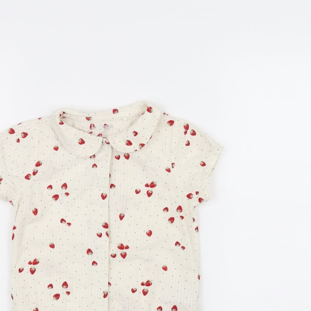 NEXT Baby White   Babygrow One-Piece Size 12-18 Months  - Strawberries