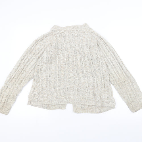 Lily & dan Girls White  Knit Jacket Coatigan Size 11-12 Years