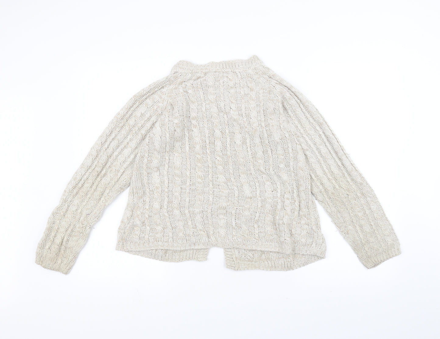 Lily & dan Girls White  Knit Jacket Coatigan Size 11-12 Years