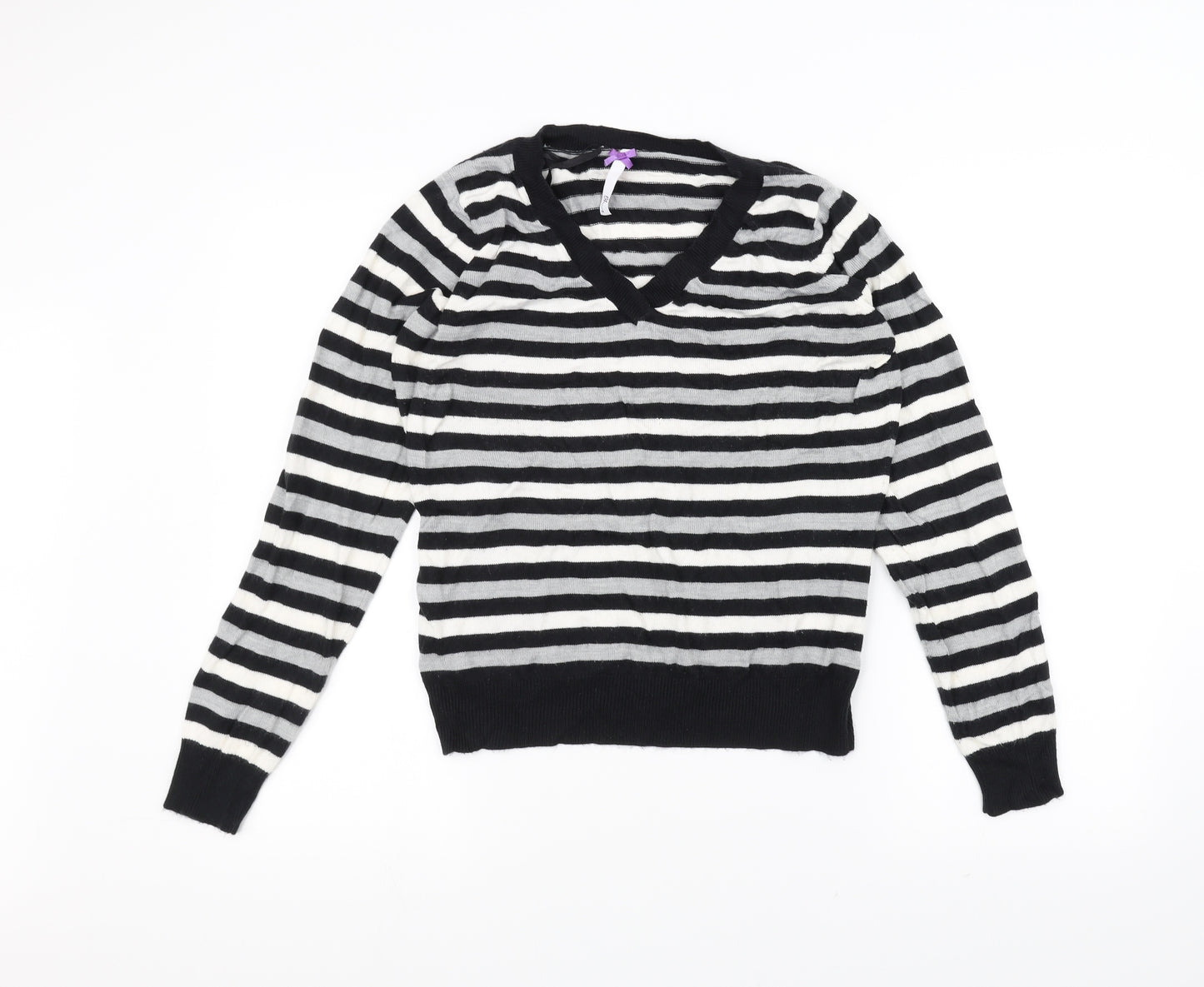 BHS Womens Blue Striped  Pullover Jumper Size 10