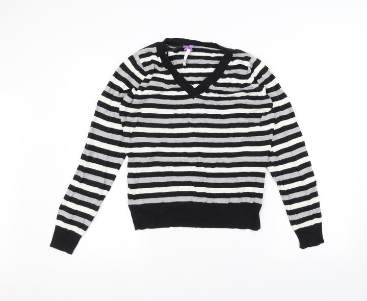 BHS Womens Blue Striped  Pullover Jumper Size 10