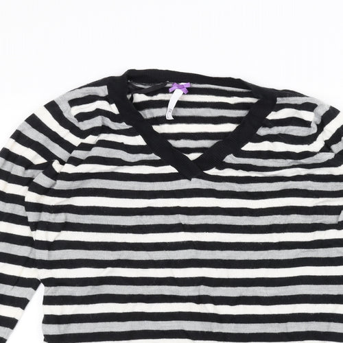 BHS Womens Blue Striped  Pullover Jumper Size 10