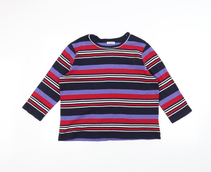 Damart Womens Purple Striped Pullover Jumper Size 14