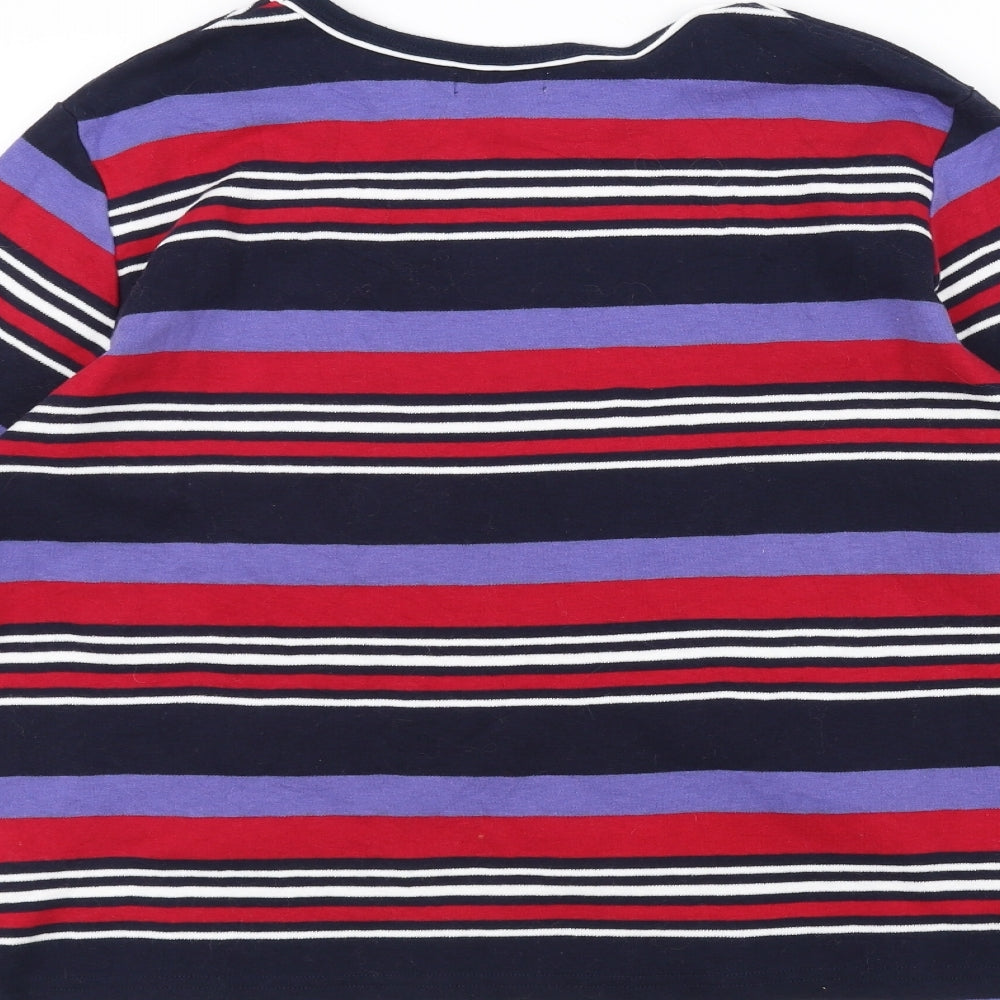 Damart Womens Purple Striped  Pullover Jumper Size 14