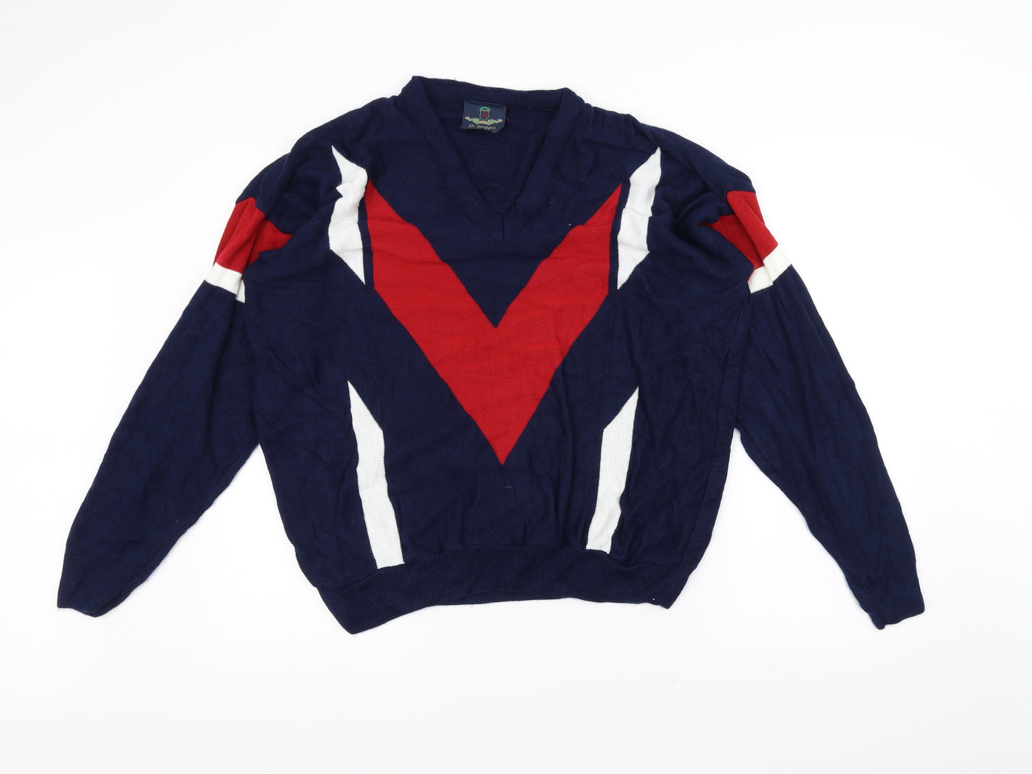 dimagio Mens Blue  Knit Pullover Jumper Size M