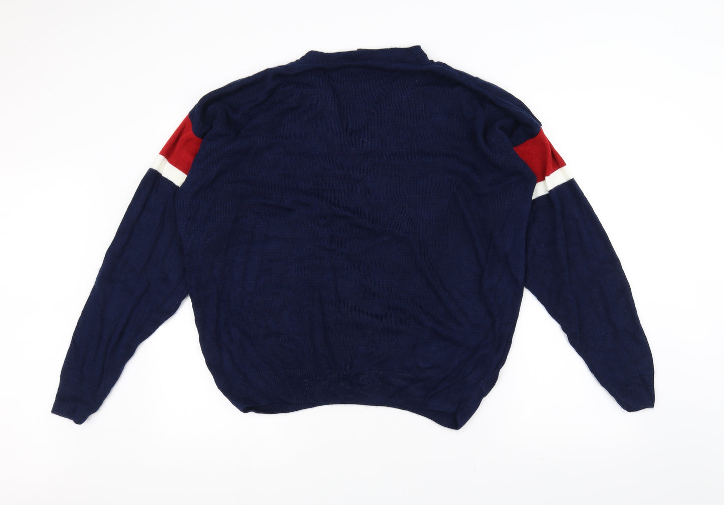 dimagio Mens Blue  Knit Pullover Jumper Size M