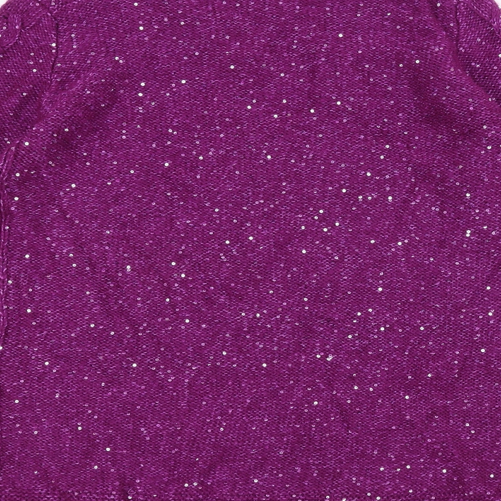 isle Womens Purple  Knit Pullover Jumper Size M
