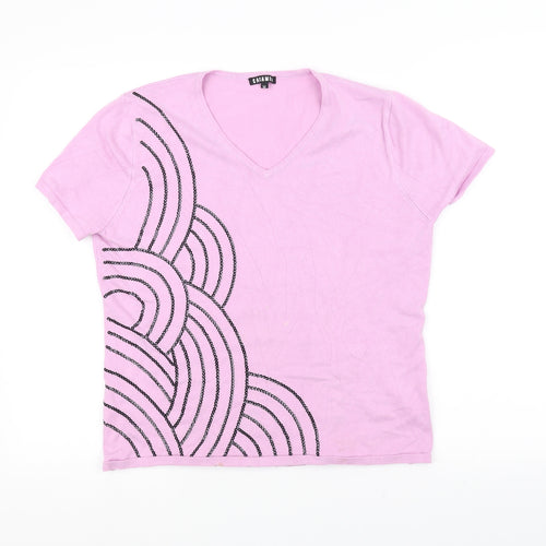 casamia Womens Pink   Basic T-Shirt Size M