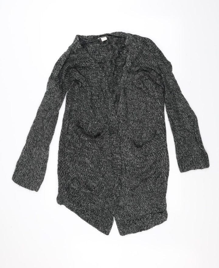 H&M Womens Grey  Knit Jacket Coatigan Size XS