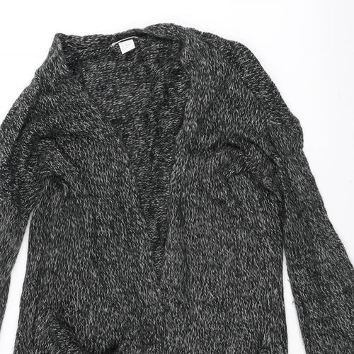 H&M Womens Grey  Knit Jacket Coatigan Size XS