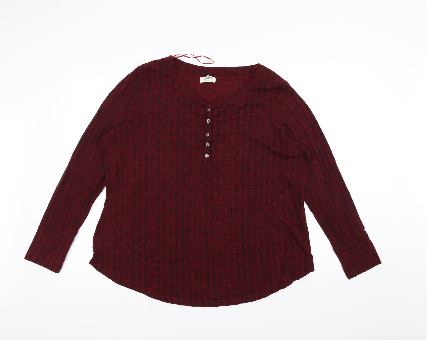 Papaya Womens Red   Basic T-Shirt Size 20