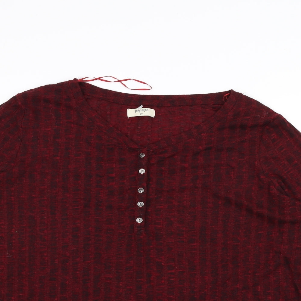 Papaya Womens Red   Basic T-Shirt Size 20