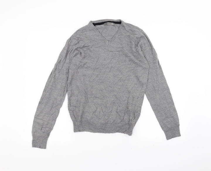 Cedar Wood State Mens Grey Knit Pullover Jumper Size S