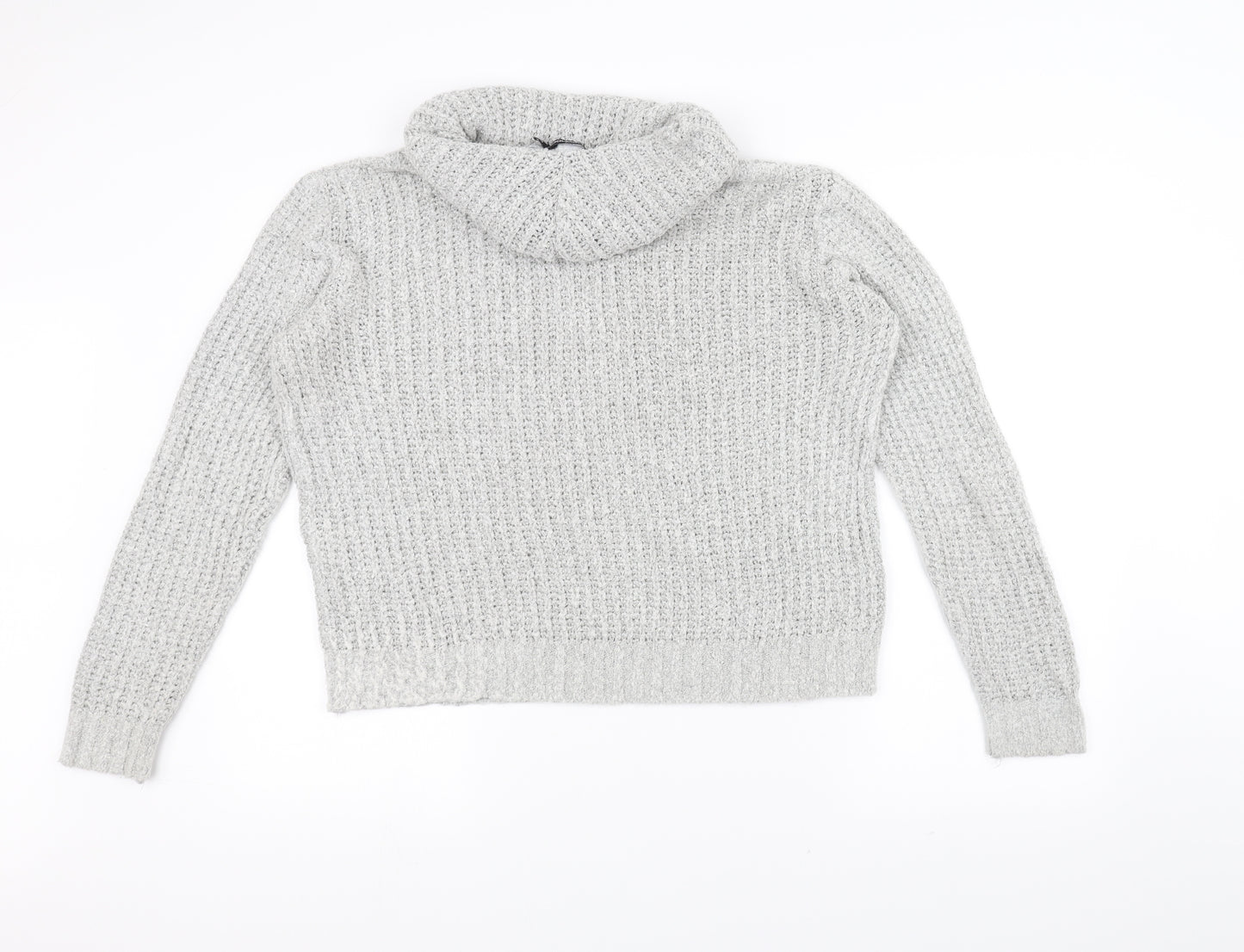 Boohoo Womens Grey  Knit Pullover Jumper Size M