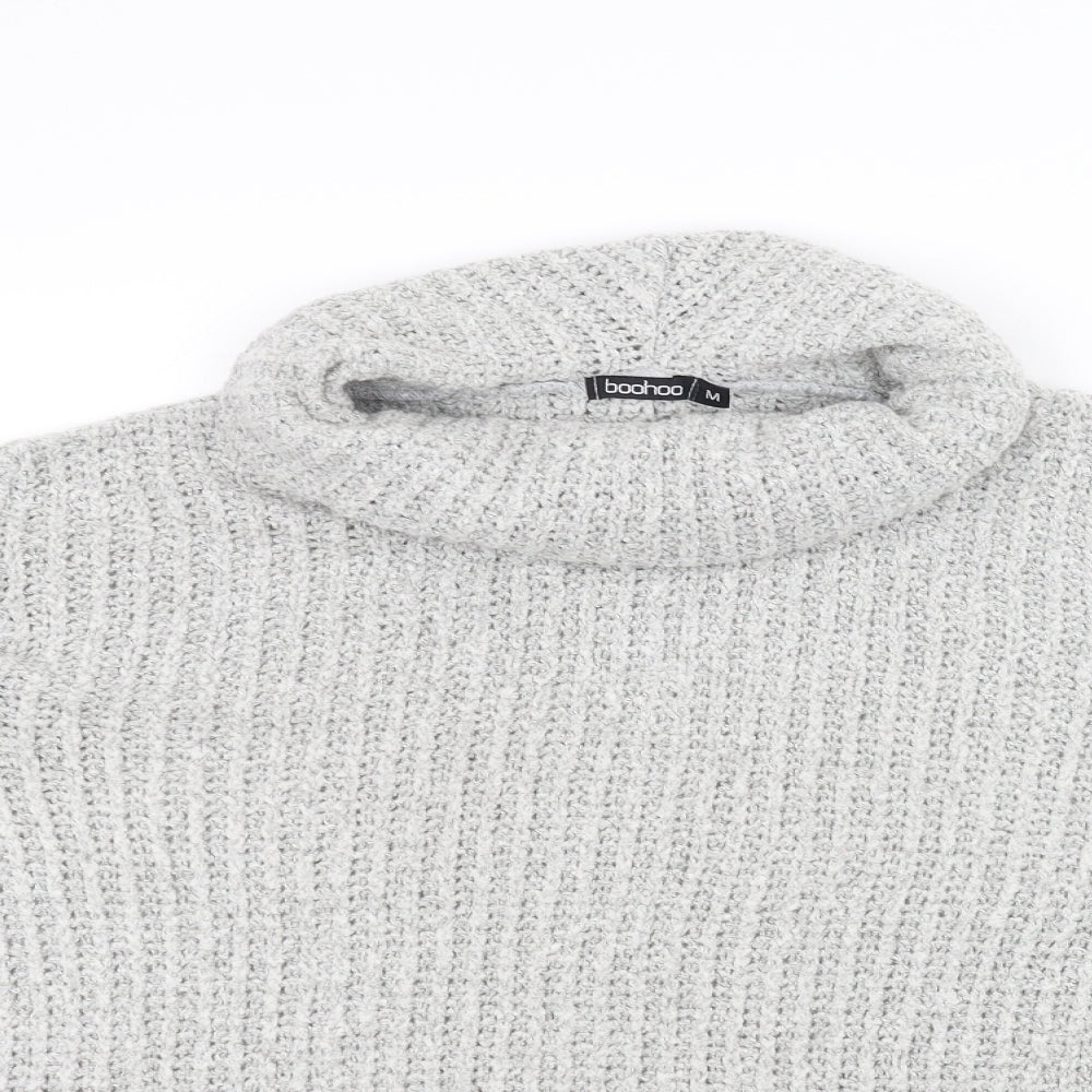 Boohoo Womens Grey  Knit Pullover Jumper Size M